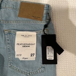 BNWT Rag & Bone - Logan Featherweight Denim Wide Leg Jeans - In Blossom